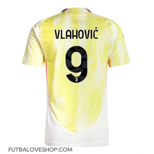 Dres Juventus Dusan Vlahovic #9 Preč 2024-25 Krátky Rukáv